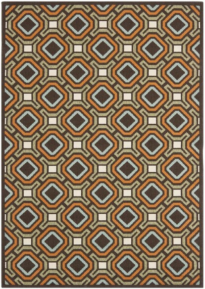 Safavieh Veranda VER089-0725 Chocolate and Terracotta
