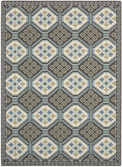 Safavieh Veranda VER100-0652 Blue and Chocolate