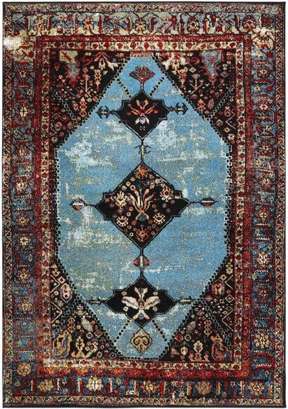 Safavieh Vintage Hamadan VTH217Q Red and Light Blue