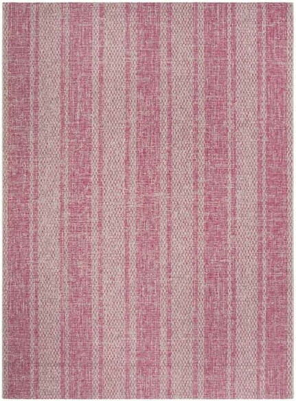 Safavieh Courtyard CY873639712 Light Grey and Fuchsia