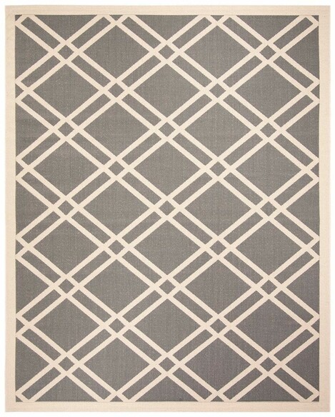 Safavieh Courtyard CYS6923236 Anthracite and Beige