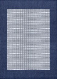 Couristan Recife Checkered Field and Ivory, Indigo Ivory and Indigo 10056500