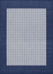 Couristan Recife Checkered Field and Ivory, Indigo Ivory and Indigo 10056500