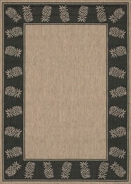 Couristan Recife Tropics and Cocoa/Black 1177/2500