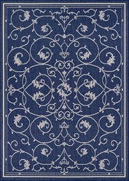 Couristan Recife Veranda and Ivory, Indigo Ivory and Indigo 15836500