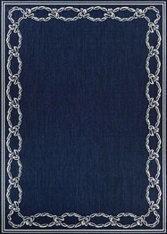 Couristan Recife Rope Knot and Ivory, Indigo Ivory and Indigo 16826500