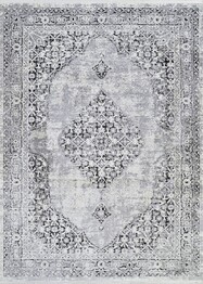 Couristan Marblehead Center Medallion and Charcoal, Grey Charcoal and Grey 25330571