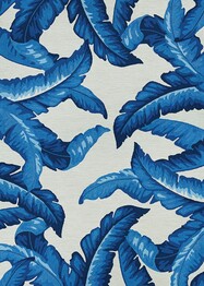 Couristan Covington Palm Leaves and Blue Blue 29932003