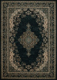 Couristan Old World Classic  Antique Kerman and Black Black 43922300