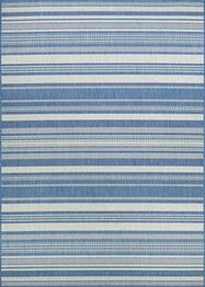 Couristan Recife Gazebo Stripe and Champ, Blue Champ and Blue 53131212