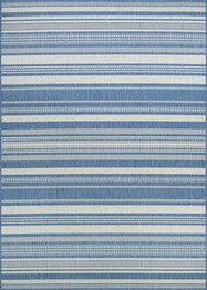 Couristan Recife Gazebo Stripe and Champ, Blue Champ and Blue 53131212