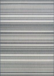 Couristan Recife Gazebo Stripe and Champ, Grey Champ and Grey 53133312