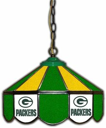 NFL GREEN BAY PACKERS 14 GLASS PUB LAMP 133-1001