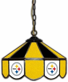 NFL PITTSBURGH STEELERS 14 GLASS PUB LAMP 133-1004