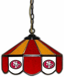 NFL SAN FRANCISCO 49ERS 14 GLASS PUB LAMP 133-1005