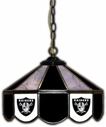 NFL OAKLAND RAIDERS 14 GLASS PUB LAMP 133-1010