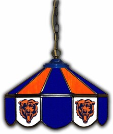 NFL CHICAGO BEARS 14 GLASS PUB LAMP 133-1019