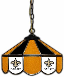 NFL NEW ORLEANS SAINTS 14 GLASS PUB LAMP 133-1031