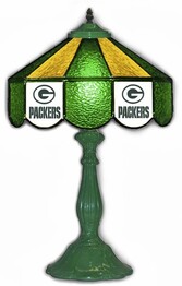 NFL GREEN BAY PACKERS 21 GLASS TABLE LAMP 159-1001