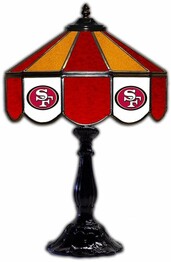 NFL SAN FRANCISCO 49ERS 21 GLASS TABLE LAMP 159-1005