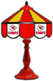 NFL KANSAS CITY CHIEFS 21 GLASS TABLE LAMP 159-1006