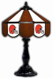 NFL CLEVELAND BROWNS 21 GLASS TABLE LAMP 159-1020