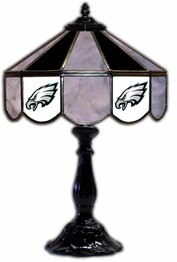 NFL PHILADELPHIA EAGLES 21 GLASS TABLE LAMP 159-1037