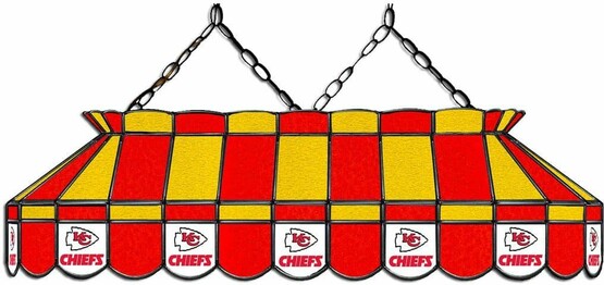 NFL KANSAS CITY CHIEFS 40 GLASS LAMP 18-1006