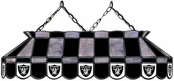 NFL OAKLAND RAIDERS 40 GLASS LAMP 18-1010