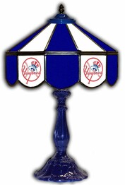 MLB NEW YORK YANKEES 21 GLASS TABLE LAMP 259-2001