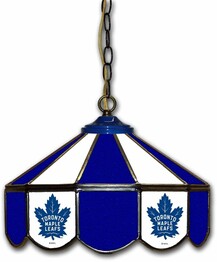 NHL TORONTO MAPLE LEAFS 14 GLASS PUB LAMP 433-4010