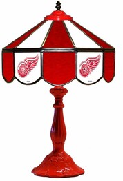 NHL DETROIT RED WINGS 21 GLASS TABLE LAMP 459-4005