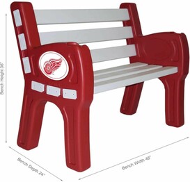 NHL DETROIT RED WINGS PARK BENCH 488-4005