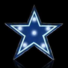 NFL Dallas Cowboys Logo Lighted Recycled Metal Sign 545-1002