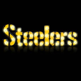 NFL Pittsburgh Steelers Lighted Recycled Metal Sign 546-1004