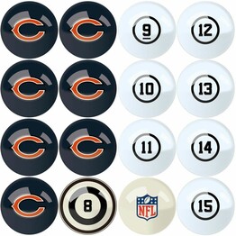 NFL Chicago Bears Billiard Balls with Numbers 626-1019
