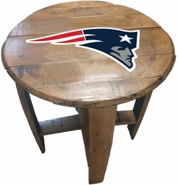 NFL NEW ENGLAND PATRIOTS OAK BARREL TABLE 629-1011