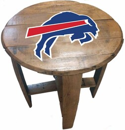 NFL BUFFALO BILLS OAK BARREL TABLE 629-1021