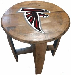 NFL ATLANTA FALCONS OAK BARREL TABLE 629-1030