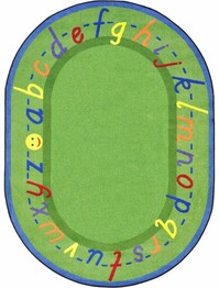 Joy Carpets Kid Essentials AlphaScript Green