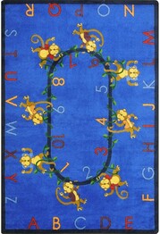 Joy Carpets Kid Essentials Monkey Business Blue