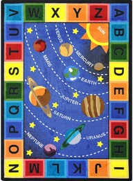 Joy Carpets Kid Essentials Space Alphabet Multi