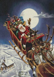 Milliken Holiday Santa's Big Night Midnight