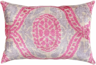 Pasargad Home Ikat Velvet Pillow- 16 x 24