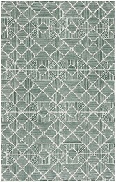 Safavieh Abstract ABT763W Dark Green and Ivory