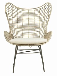 MALIA RATTAN WINGBACK ARMCHAIR