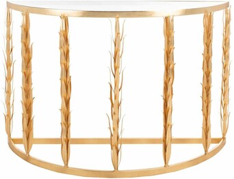 ZACK GOLD LEAF CONSOLE TABLE