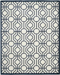 Safavieh Amherst AMT416M Ivory and Navy