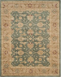 Safavieh Antiquity AT849B Teal Blue and Taupe