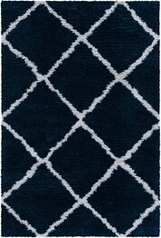 Safavieh August Shag AUG501B Navy and Ivory